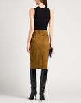 Юбка миди Saint Laurent, хаки - фото 4