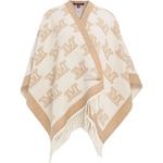 MaxMara Studio Плащ с бахромой и логотипом, Ecru - фото