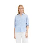 Блуза Tom Tailor With Slub Structure 1035247, синий - фото 4