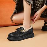 Хлопковые туфли женские черные/экрю JOSINY - фото 6