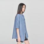 Lee Рубашка SS25 женская Medium Light Blue - фото 7