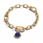 Шарм Blue Engravable Mini Medallion Pandora, покрытие - золото - фото 7