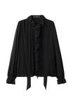 Блуза Mango Button-down blouse, Black - фото 6