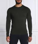 Шерстяной свитер Regular fit Calvin Klein, зеленый - фото
