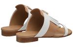 Шлепанцы женские Hermes, белый/коричневый - фото 4