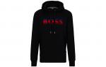 Худи с градиентным эффектом и принтом логотипа HUGO BOSS, черный - фото