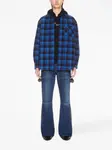 Фланелевая рубашка в клетку OFF-WHITE, синий - фото 2