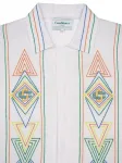 Рубашка с геометричной вышивкой CASABLANCA, белый - фото 3
