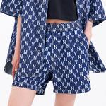 MLB Старые джинсовые шорты Flower Unisex Blue - фото 5