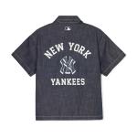 Детская джинсовая рубашка MLB, синий - фото