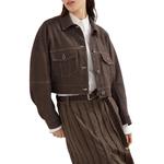 Brunello Cucinelli Расшитый укороченный пиджак, Chocolate - фото 5