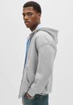 Толстовка PULL&BEAR Zip-up sweatshirt, Light Grey - фото 4