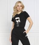 Футболка женская Karl Lagerfeld Иконик 2.0 с фирменным принтом, черный - фото 3