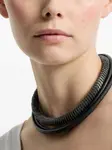 Кожаное драгоценное ожерелье Brunello Cucinelli, черный - фото 2