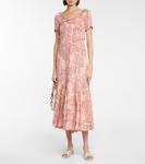 Платье миди с цветочным принтом Soledad Poupette St Barth, Pink Biot - фото 2