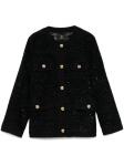 Твидовый пиджак ANINE BING, черный - фото