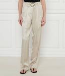 Штаны женские Marella Sport атласные с поясом, бежевый - фото