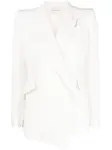 Креповый блейзер Alexander Mcqueen, белый - фото