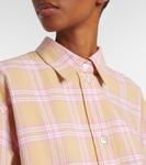 Клетчатая фланелевая рубашка-овершот Róhe, Pink Beige Check - фото 4