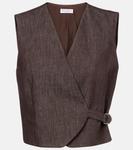Хлопковый жилет Brunello Cucinelli, коричневый - фото