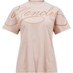 Футболка с вышитым логотипом Moncler, розовый - фото 3