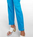 Прямые брюки из шерсти и мохера JW Anderson, Aqua - фото 4