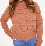 Свитер Cable Crewneck в цвете Taffy Line And Dot, Taffy - фото