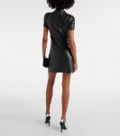 Мини-платье из искусственной кожи Courrèges, черный - фото 3
