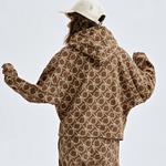 Свитшот женский Kappa, коричневый - фото 10