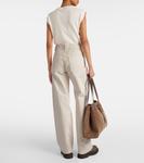 Прямые джинсы со средней посадкой Brunello Cucinelli, Chalk - фото 3