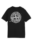 Футболка с логотипом Stone Island Junior, черный - фото 2