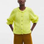 Кардиган из мохера GANNI, желтый - фото 7