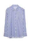 Блуза Stradivarius STRIPED WITH POCKET, Dark Blue - фото 6