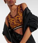 Жаккардовый укороченный топ Dries Van Noten, Auber - фото 4