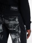 Balmain джинсы с эффектом тромплей, черный - фото 6