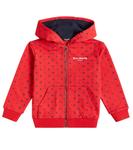 Худи на молнии с логотипом Balmain, синий - фото