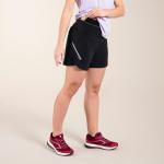 Беговые шорты Baggy Trail женские черные EVADICT, черный/пастельно-желтый - фото 5