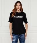 Футболка женская Dsquared2 свободного кроя с логотипом бренда, черный - фото 3