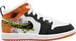 Кроссовки Air Jordan 1 Mid PS Floral, оранжевый - фото