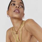 Серьги-кольца Tous Gregal, серебро позолоченное/родолиты - фото 6