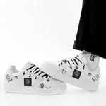 Кроссовки JEANSWEST Skateboarding Shoes Unisex Low-top, белый/синий - фото 17