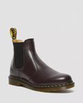 Ботинки Dr. Martens 2976 Yellow Stitch Smooth Leather Chelsea, Бордовый - фото 2