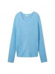 Пуловер Tom Tailor Pullover, цвет clear light blue melange - фото