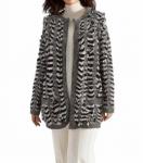 Кардиган-свитер с бахромой черного и белого цвета endless rose - фото 2