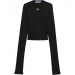 PRADA SS25 Вязаный свитер Women's Black - фото