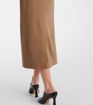 Платье миди из вирджинской шерсти Aceri Max Mara, Noce - фото 6