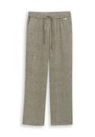 Брюки TOM TAILOR LOOSE WIDE, Beige/Black Structure/Beige - фото 5