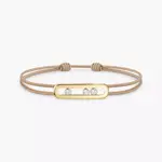 Браслет Messika Care(S) Beige Cord, желтое золото/бриллианты - фото 2