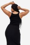 Топ H&M Ribbed Tank, чёрный - фото 4