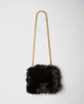 Многопозиционная сумка из лисьего меха De la Roca, черный - фото